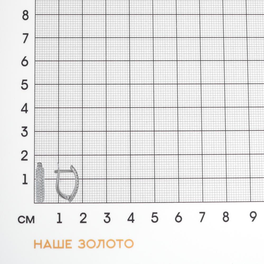 Серебряные серьги Иллада  со вставками (фианит) 2ИС120172
