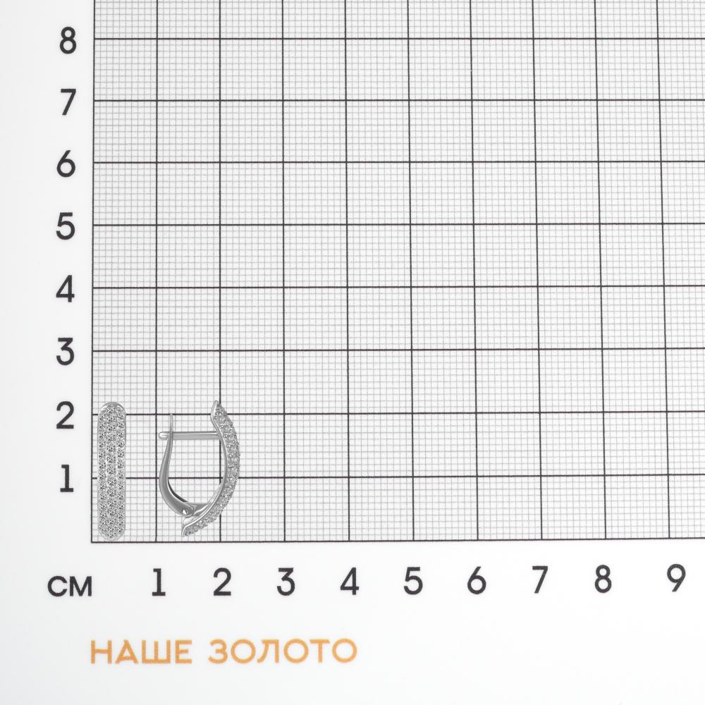 Серебряные серьги Иллада  со вставками (фианит) 2ИС120022