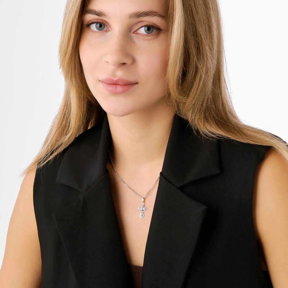 Серебряный крест Liberty РЫ3002555С