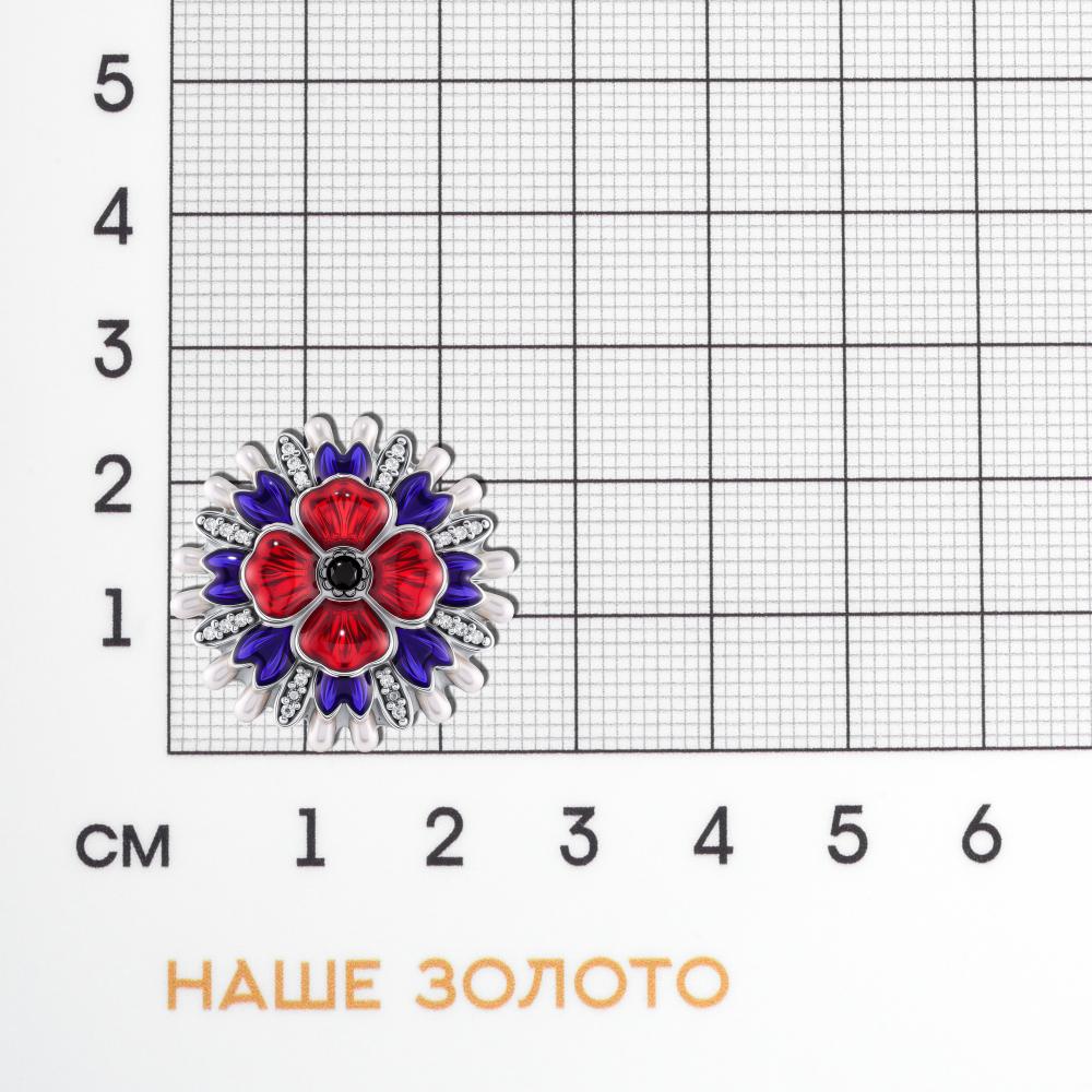 Серебряная брошь Sokolov ДИ94049027