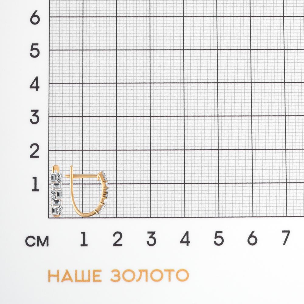 Золотые серьги Ивел из красного золота 585 пробы ИВЕ101-Е45616У