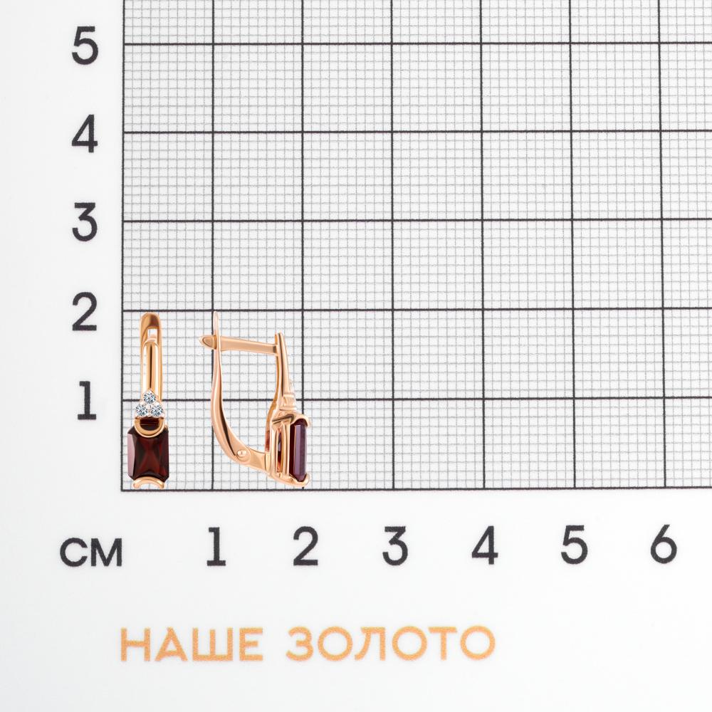 Золотые серьги Efremof из красного золота 585 пробы ЮПС13415894гр
