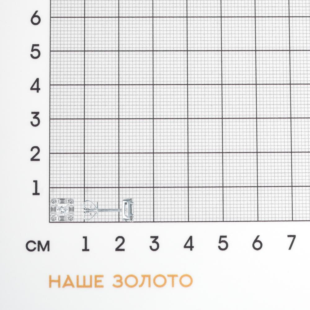 Золотые серьги гвоздики Ивел из красного золота 585 пробы ИВЕ101-Е43583В