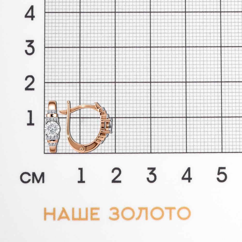 Золотые серьги Империал из красного золота 585 пробы ИМС1235-120