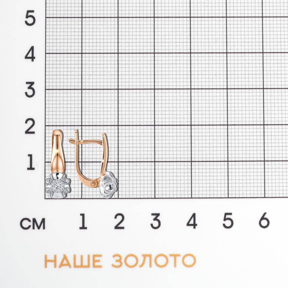 Золотые серьги Империал из красного золота 585 пробы ИМС1358-120