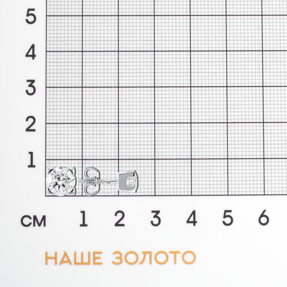Золотые серьги гвоздики Ивел из красного золота 585 пробы ИВРП301-50