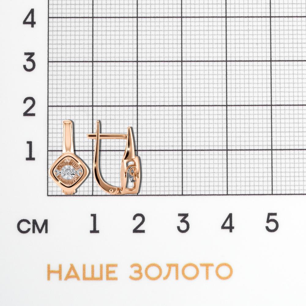 Золотые серьги Клондайк из красного золота 585 пробы ЛХ02-02998-17-001-02-09