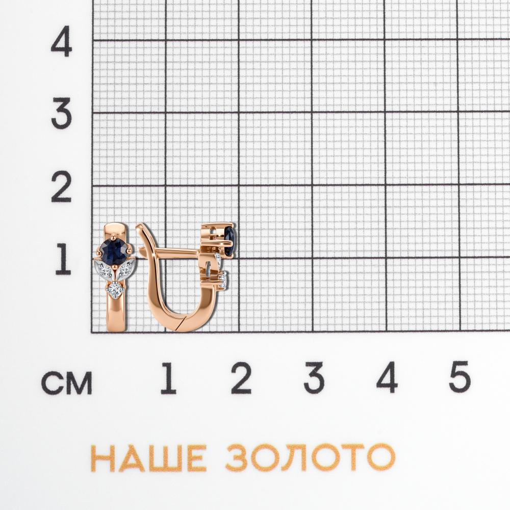 Золотые серьги  из красного золота 585 пробы Т02437448