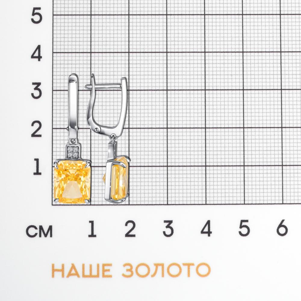 Серебряные серьги подвесные Фасет ФЯ02-0147-Т505-400-21