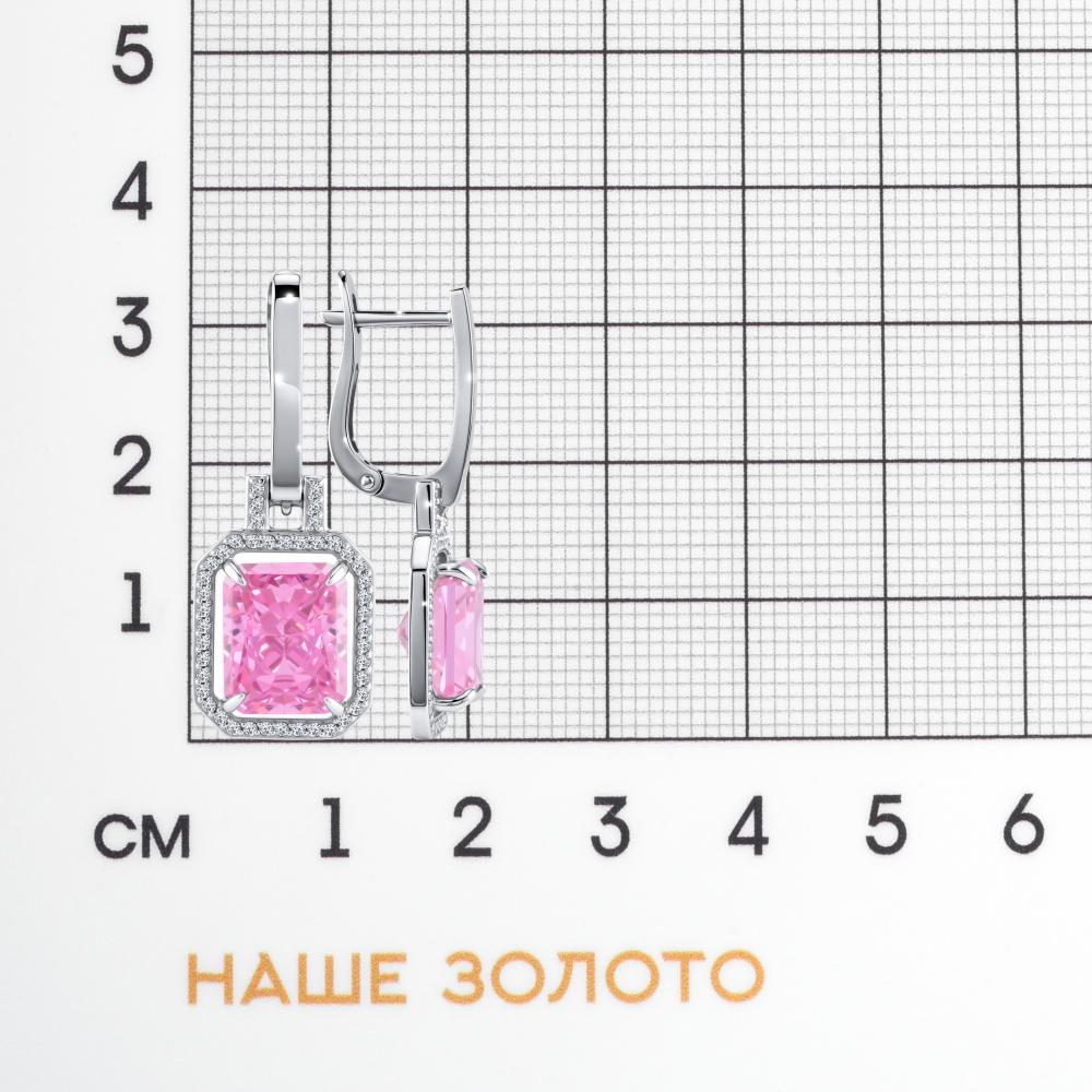 Серебряные серьги подвесные Фасет ФЯ02-0149-Т522-400-21