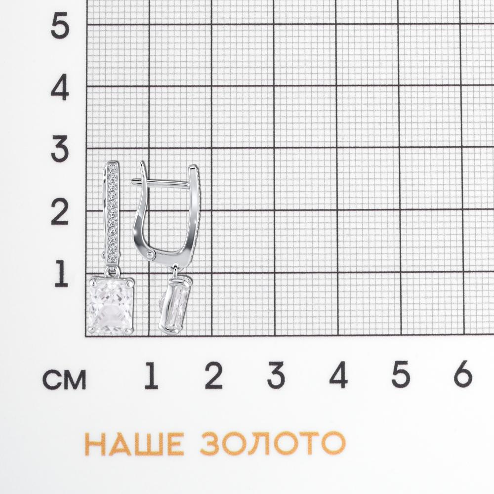 Серебряные серьги подвесные Фасет ФЯ02-0150-Т219-400-21