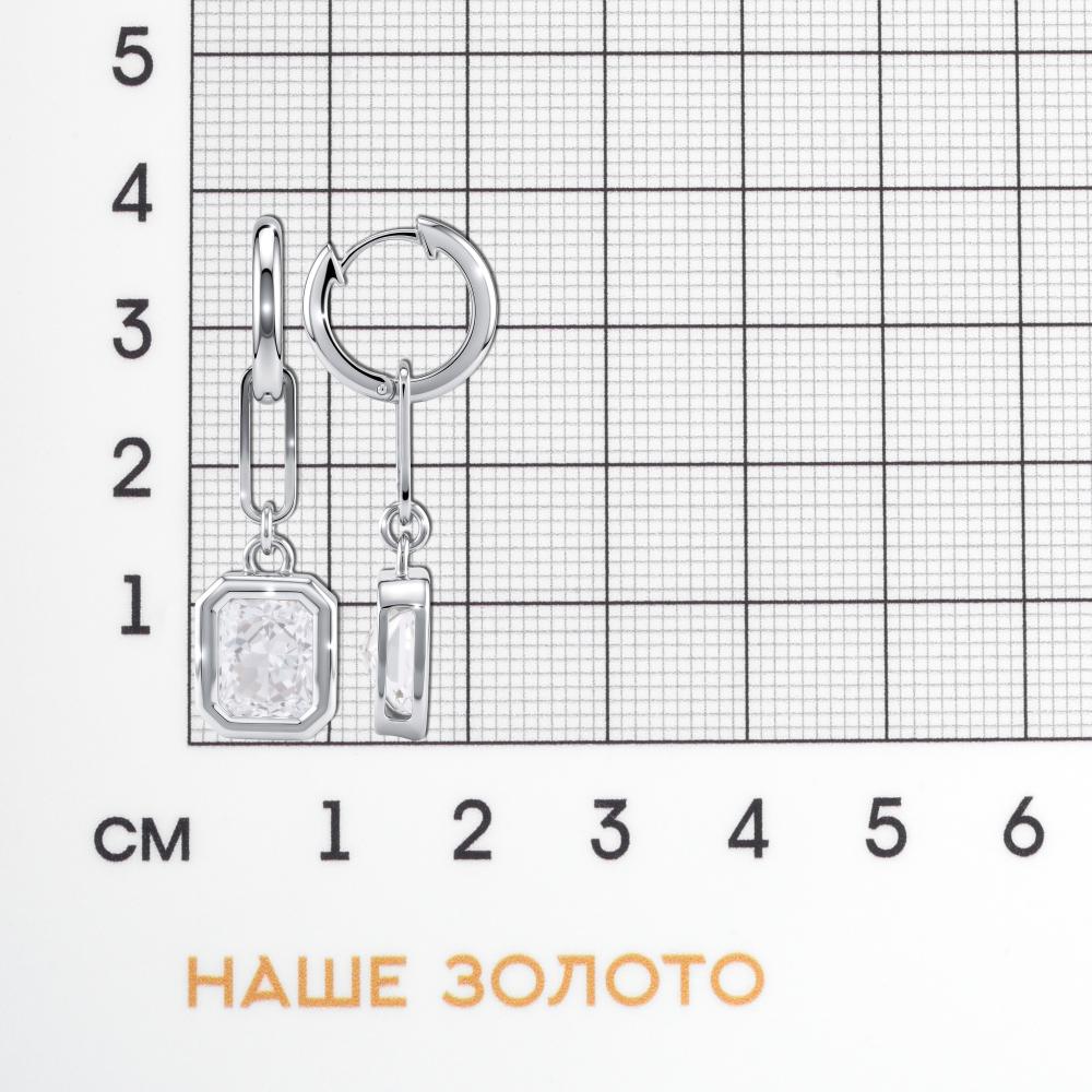 Серебряные серьги конго Фасет ФЯ02-0151-Т219-400-21