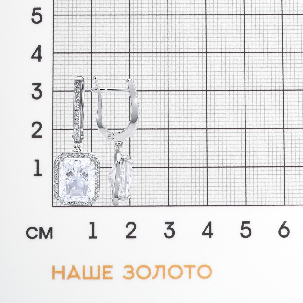 Серебряные серьги подвесные Фасет ФЯ02-0152-Т219-400-21