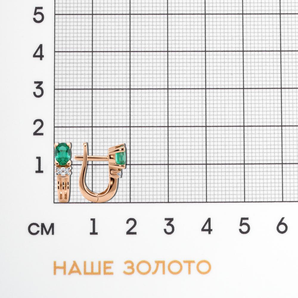 Золотые серьги Три о профит из красного золота 585 пробы Т02666096М