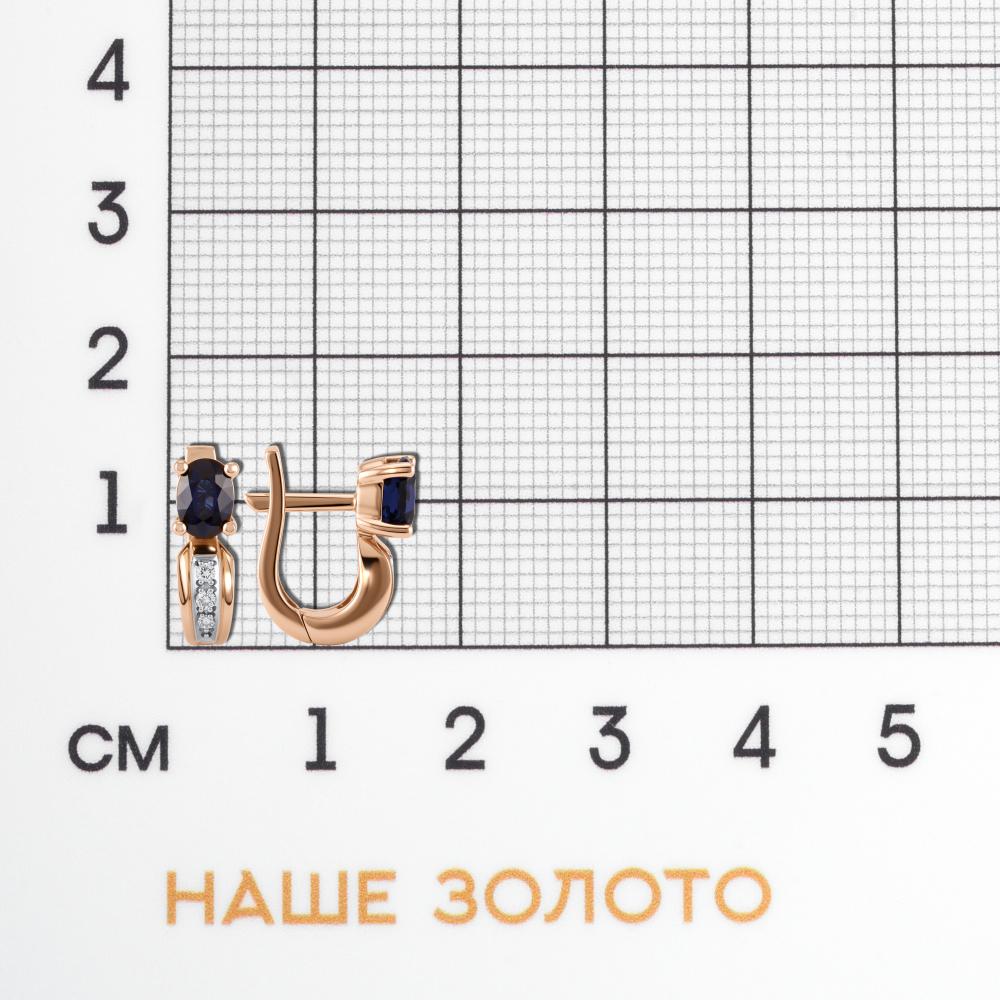 Золотые серьги  из красного золота 585 пробы Т02667105