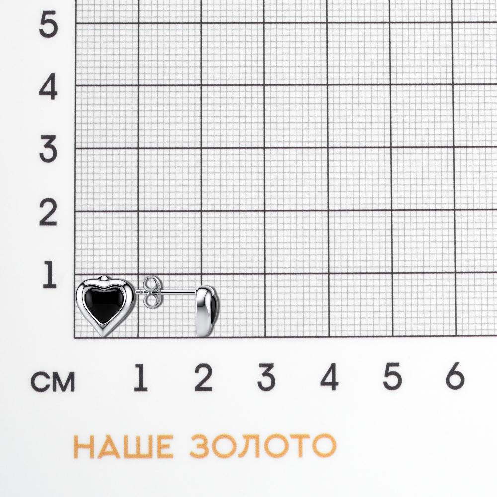Серебряные серьги гвоздики Candidus silver co КЬКС-ЕС-3Ф485-06