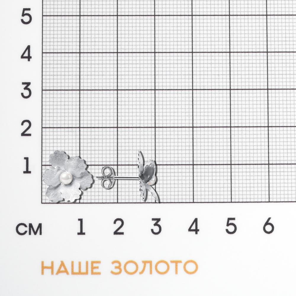 Серебряные серьги гвоздики Karen silver design УТЕ4673МРДПЛ1
