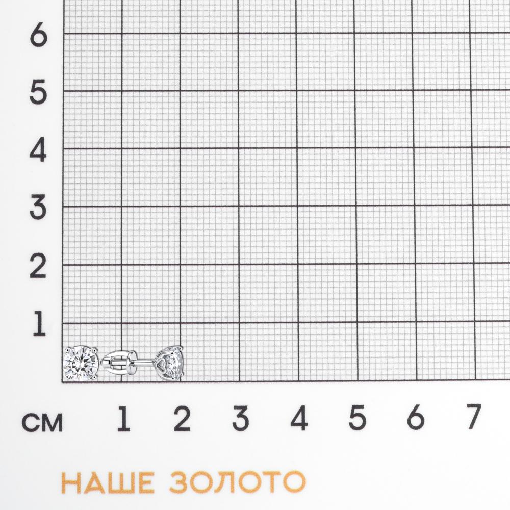 Серебряные серьги гвоздики Золотая столица ЗЧС2181011010