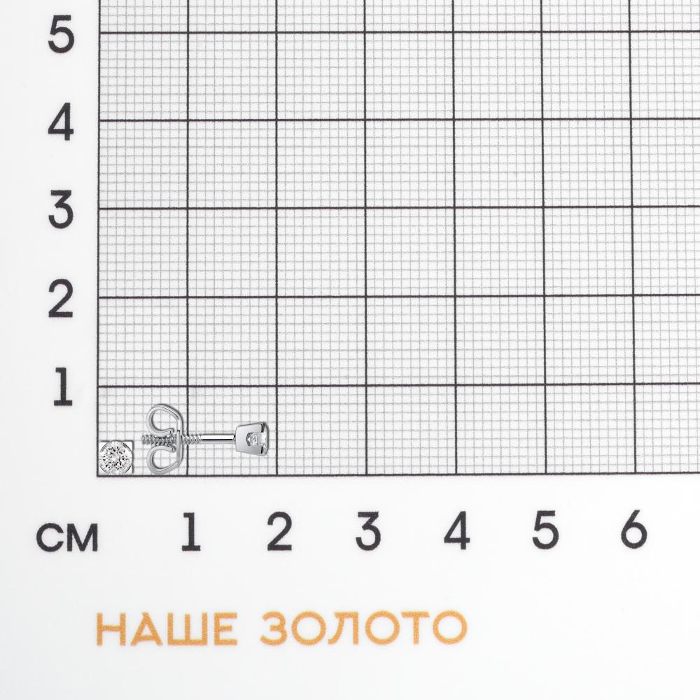 Золотые серьги гвоздики Ивел из красного золота 585 пробы ИВЕ116-301-15-В