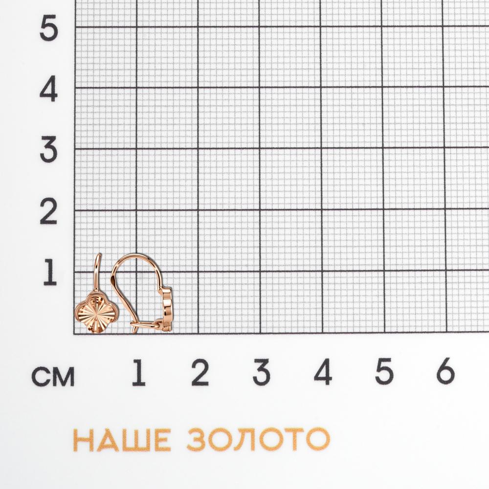 Золотые серьги Топаз из красного золота 585 пробы ТЗТ10262Г453