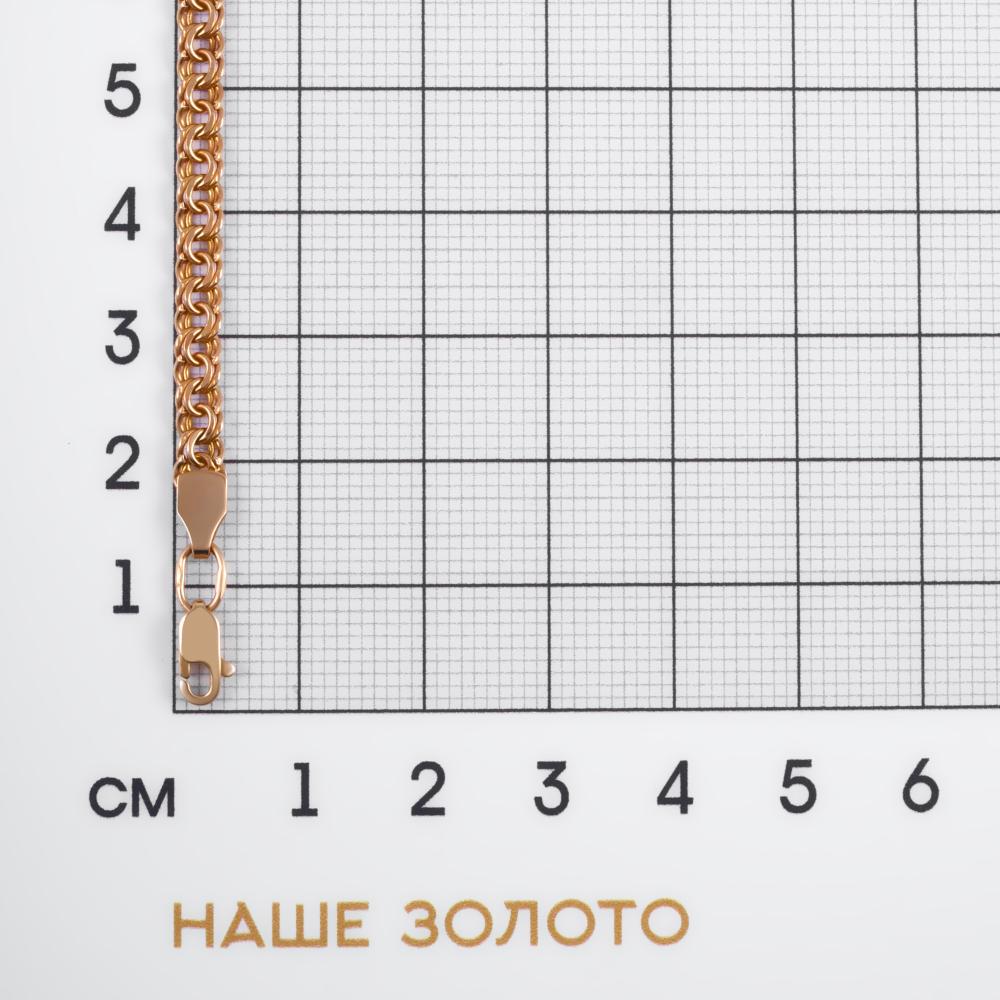 Золотой браслет Люченте из красного золота 585 пробы ЧЮ6700060, размеры от 17 до 20