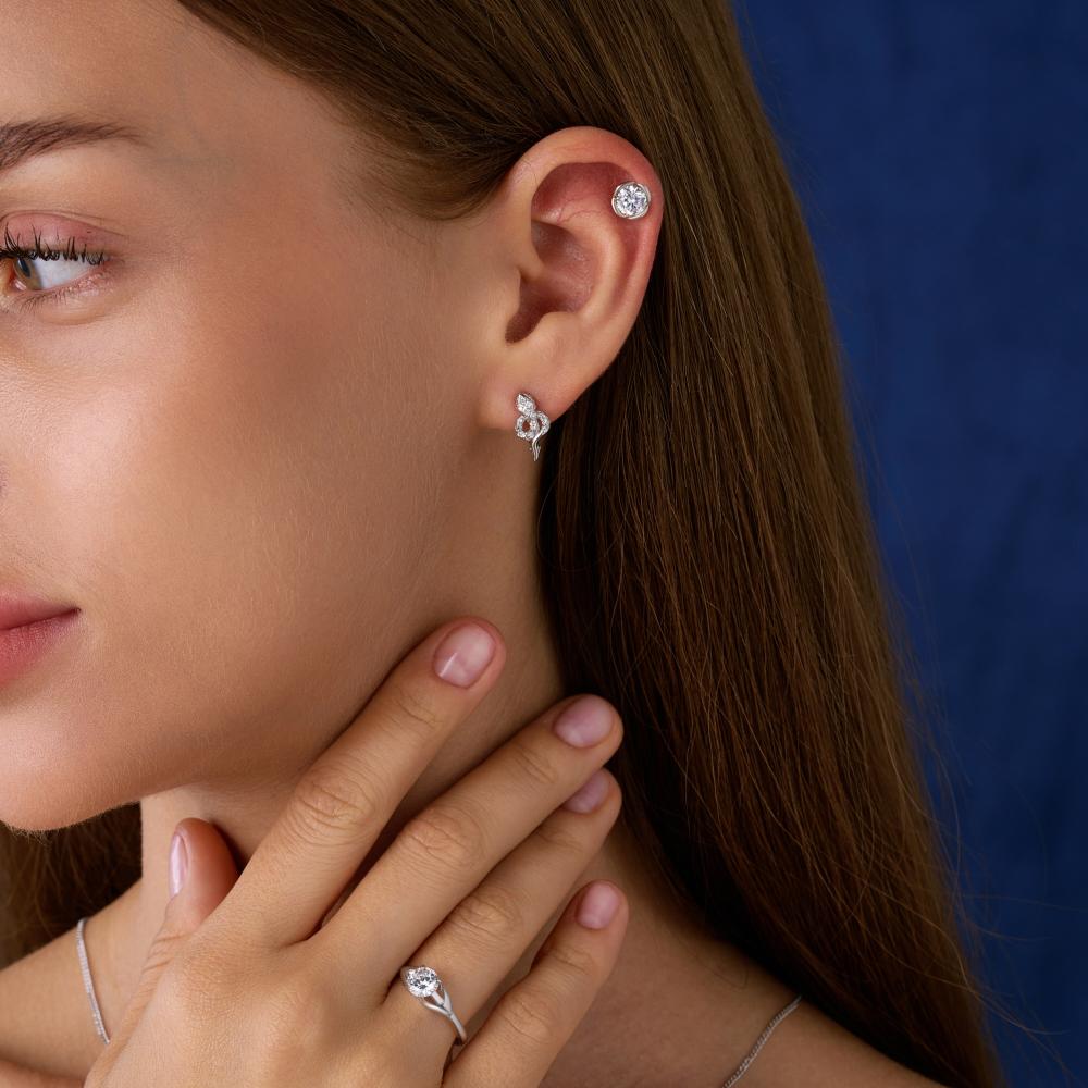 Серебряные серьги гвоздики Золотая столица ЗЧС2139731010