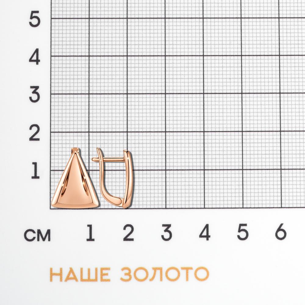 Золотые серьги Альтеза из красного золота 585 пробы А920342