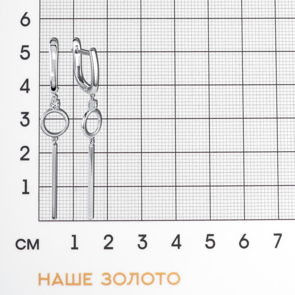 Серебряные серьги подвесные Иллада 2ИС122301
