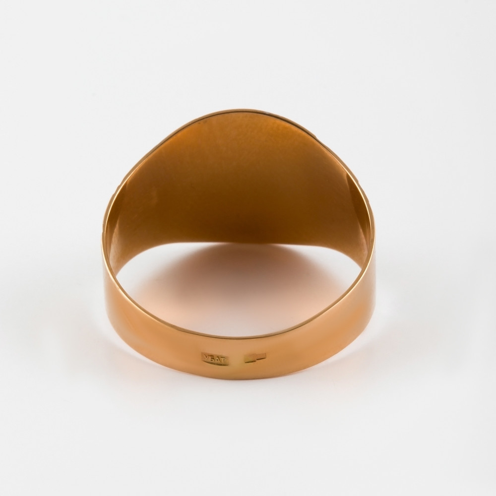 Золотое кольцо Магнат  из красного золота 585 пробы ПЗА012704, размеры от 16.5 до 21.5