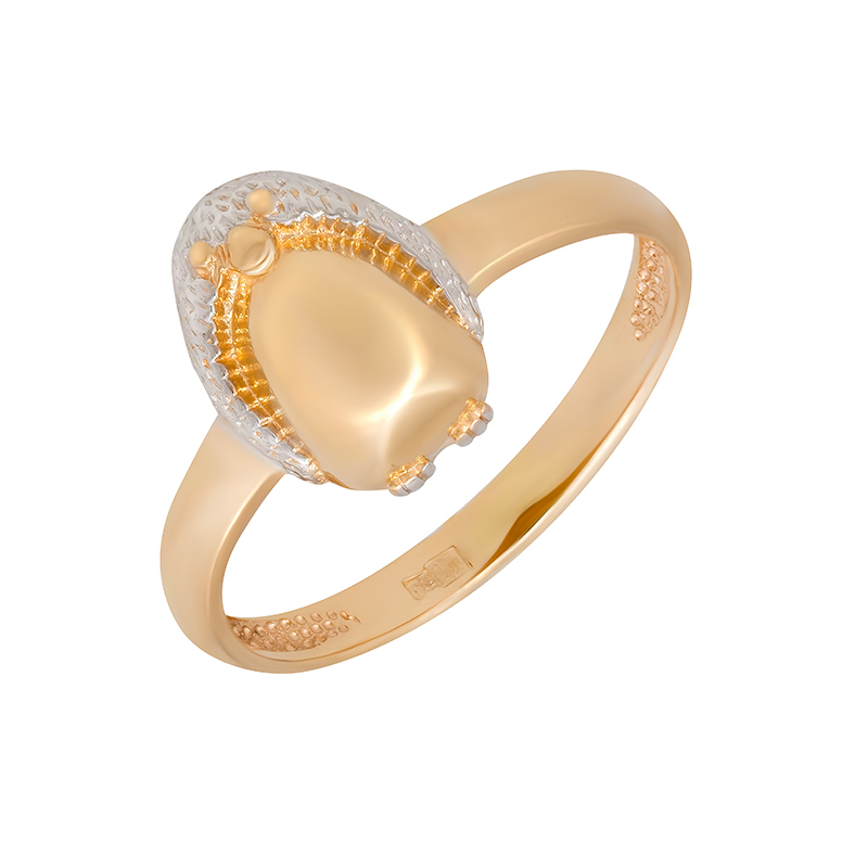 Золотое кольцо Амбер из красного золота 585 пробы АБ1001398Р, размеры от 14 до 16