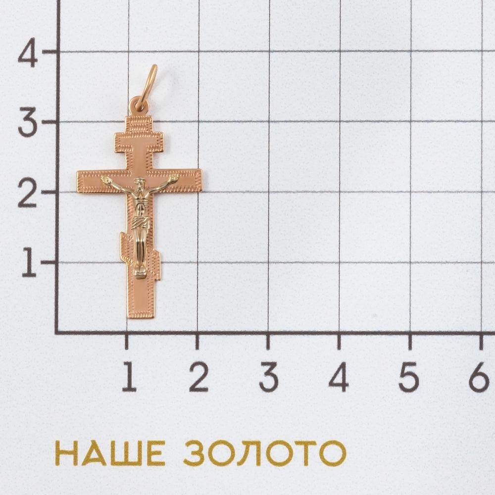 Золотой крест Efremof из красного золота 585 пробы ЮПП1504184