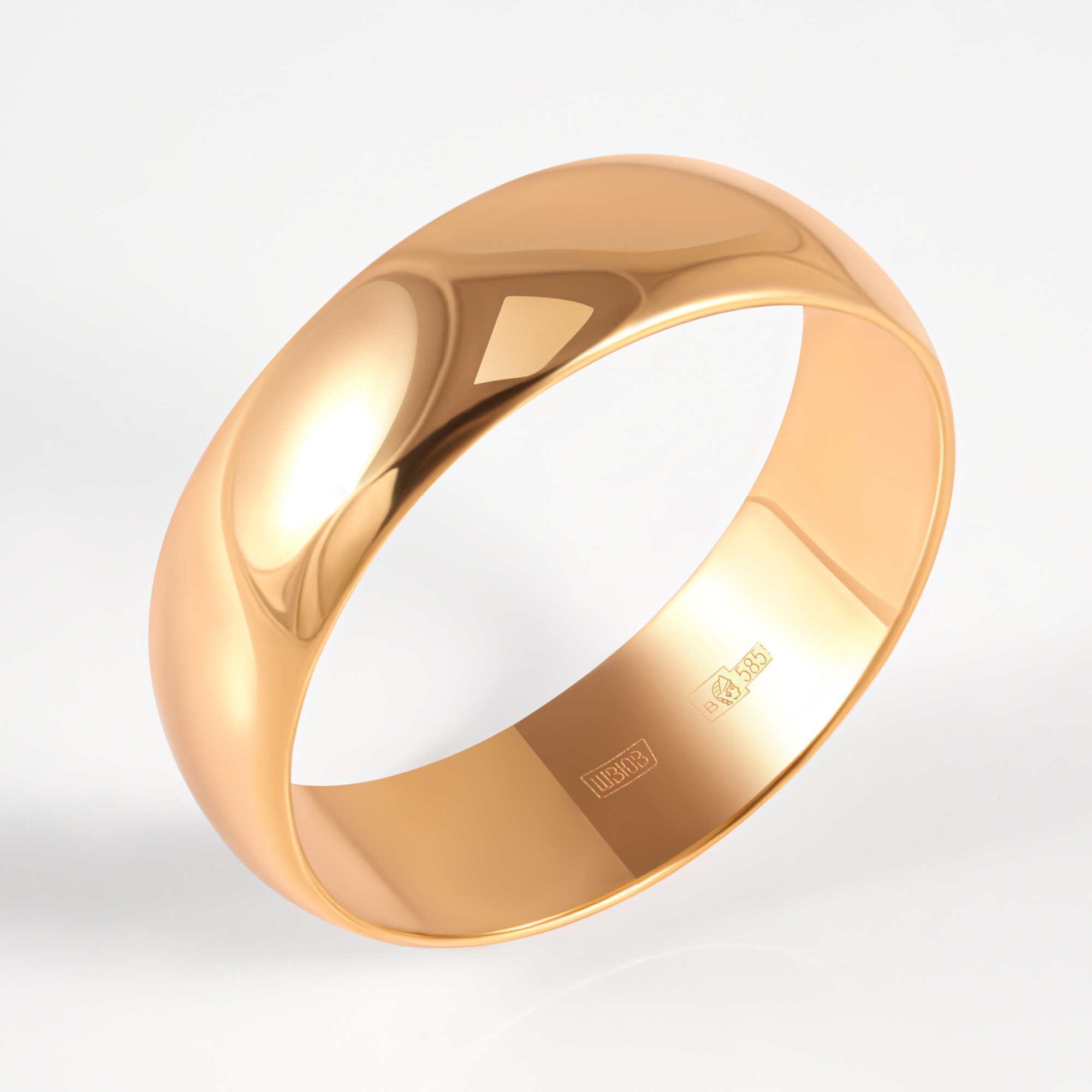 Золотое кольцо обручальное Sokolov из красного золота 585 пробы ДИ110029, размеры от 15 до 23.5