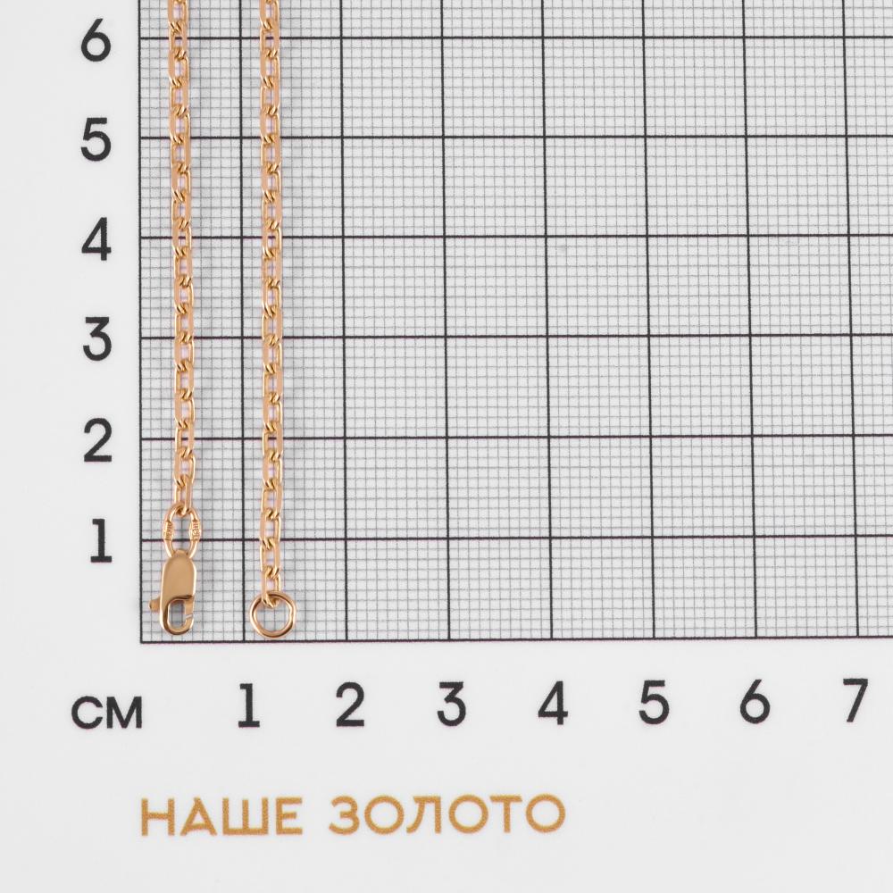 Золотая цепочка  из красного золота 585 пробы 2ДЦ107022, размеры от 40 до 65