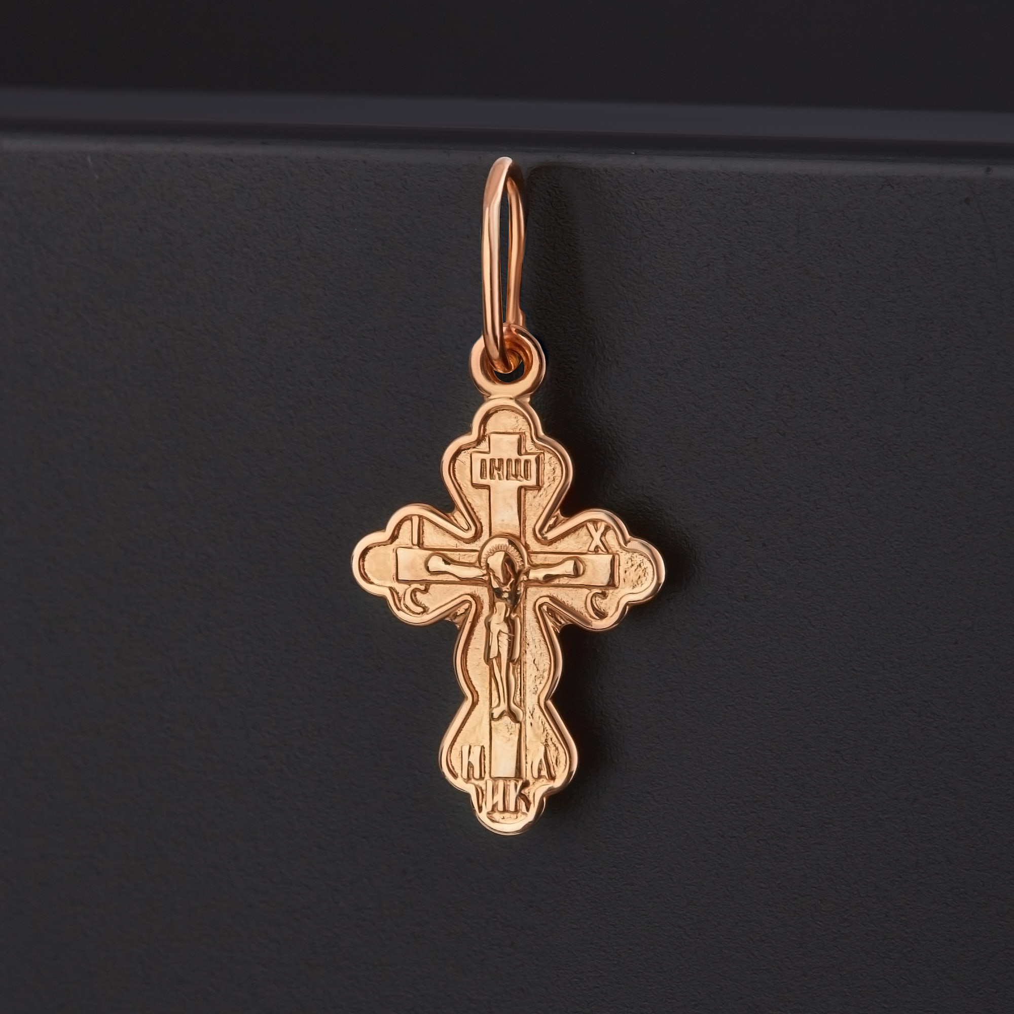 Золотой крест Вознесенский из красного золота 585 пробы 6В21-038